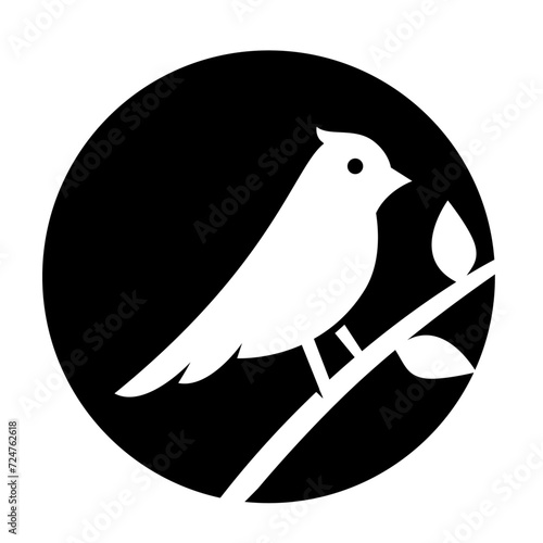 Bird Vector graphic logo design. Tree circle logotype.Download it Now