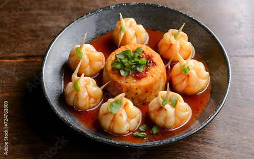 Capture the essence of Siomay in a mouthwatering food photography shot photo