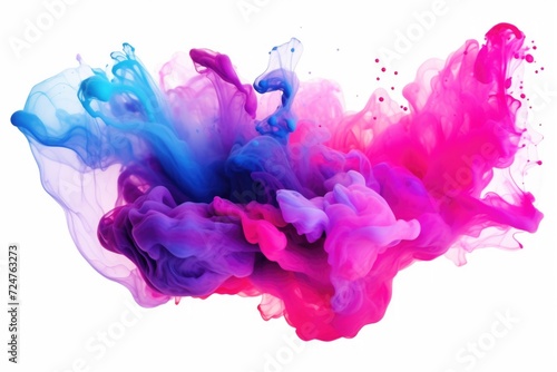 A detailed close-up shot of a pink and blue substance. Can be used to depict abstract art, creativity, or science experiments.