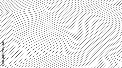 Minimal abstract thin white color wavy line moving background