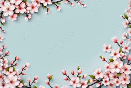 Blossom Background Backdrop and Copy Space by ai generated © SR Creative Idea