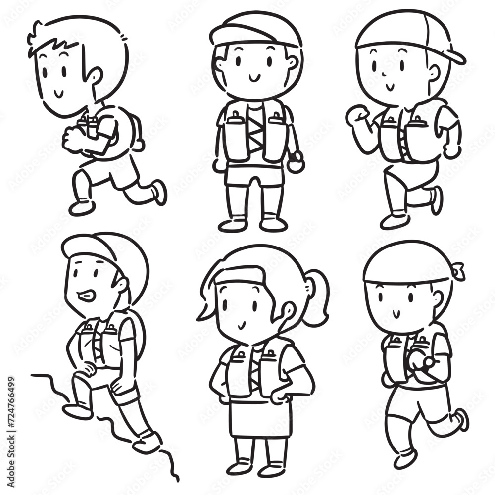 vector of trail runner