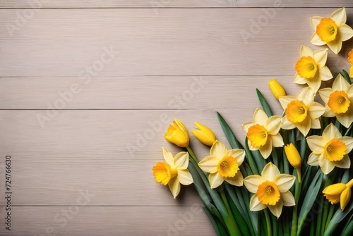 daffodil Background Backdrop and Copy Space 