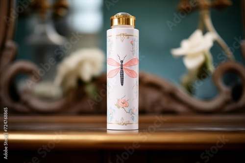 tube of calamine lotion with a dragonfly on top photo