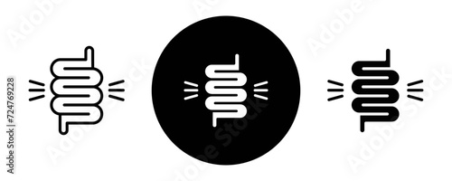 Diarrhea outline icon collection or set. Diarrhea Thin vector line art