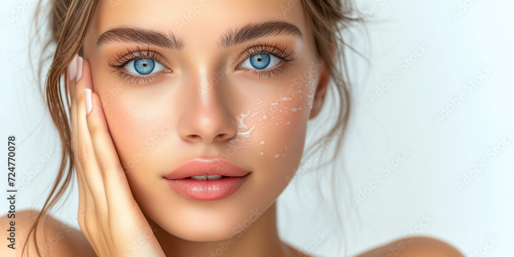 Skin care. Cleansing. Gentle Face Cleansing with Soft Foam for Skincare Routine Skin care. Cleansing. Gentle Face Cleansing with Soft Foam for Skincare Routine