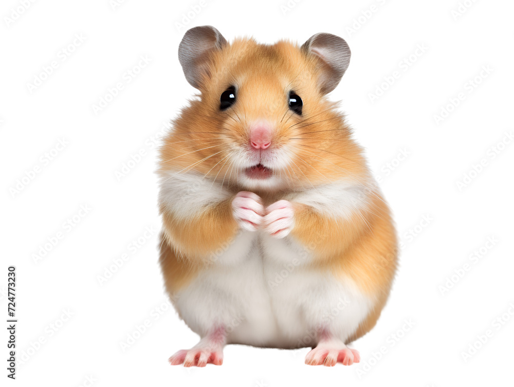 Adorable Hamster, isolated on a transparent or white background Adorable Hamster, isolated on a transparent or white background