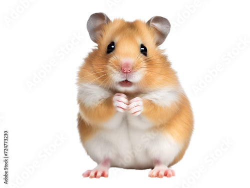 Adorable Hamster, isolated on a transparent or white background