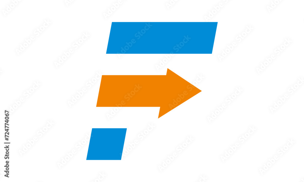 Letter F financial logo	
