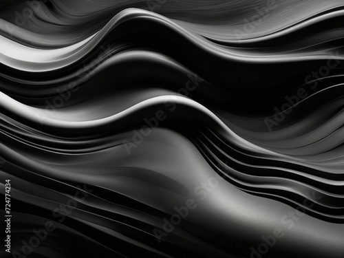 black and white abstract background with wavy lines