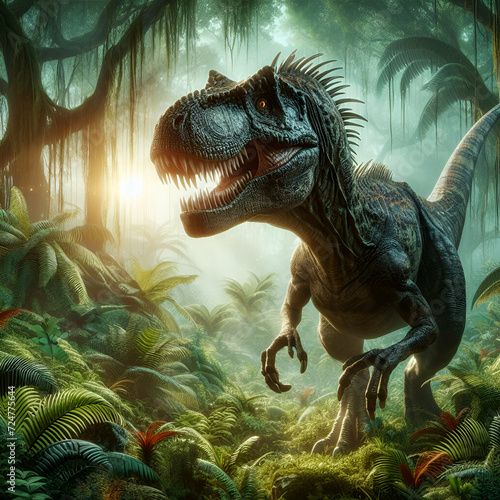 Jurassic dinosaur in the jungle  © Taiwo