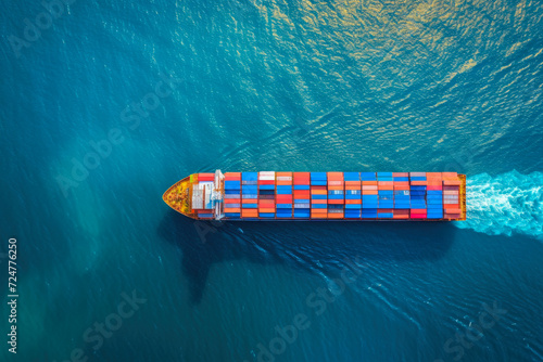 Logistics Hub: High Seas Transport of Container Cargo © Andrii 