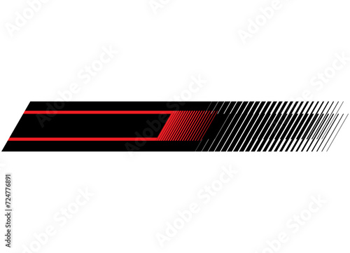 Sports strip for a sports car, motorcycle, boat, SUV, toy, sports clothes. Speed ​​pattern. Sticker on the vehicle body. Racing design element