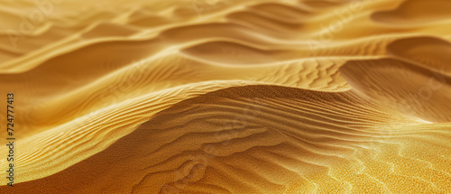 Desert beauty with windswept sand dunes at sunrise.
