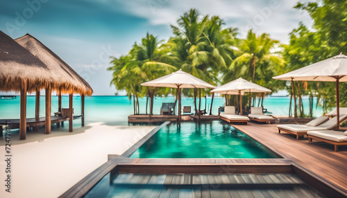 tropical resort pool