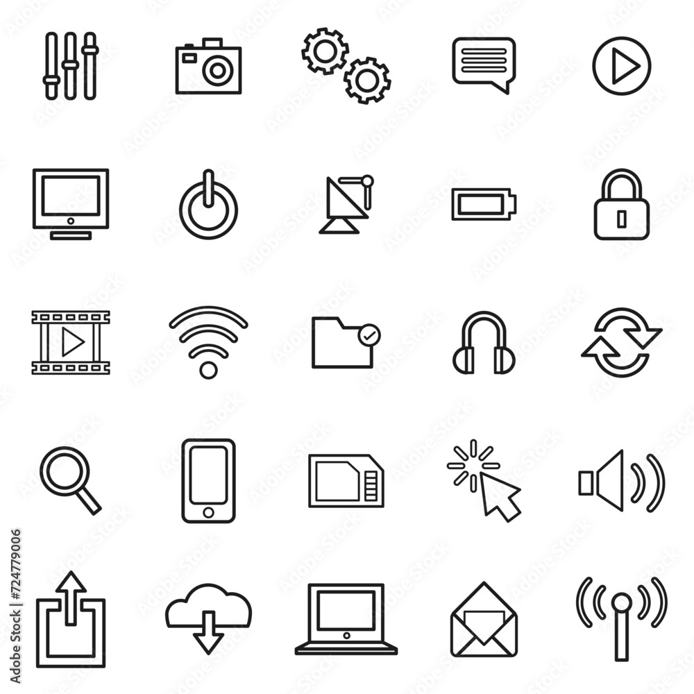 set of icons set of icons