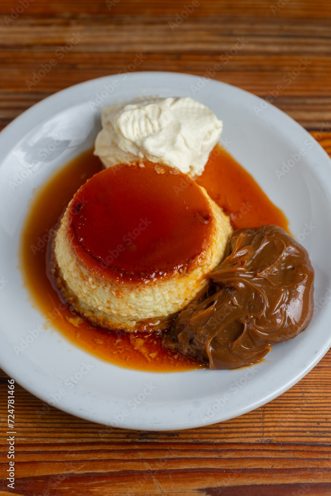 cream caramel flan with dulce de leche and cream cream caramel flan with dulce de leche and cream