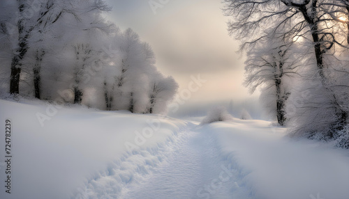 snow covered trees © Md Imranul Rahman
