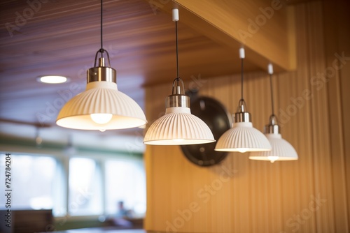 close-up of light fixtures in a sauna