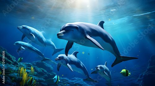dolphins in the sea © Abbas Samar shad