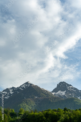 clouds over mountain