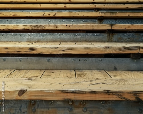 larch wood for metal stairs.