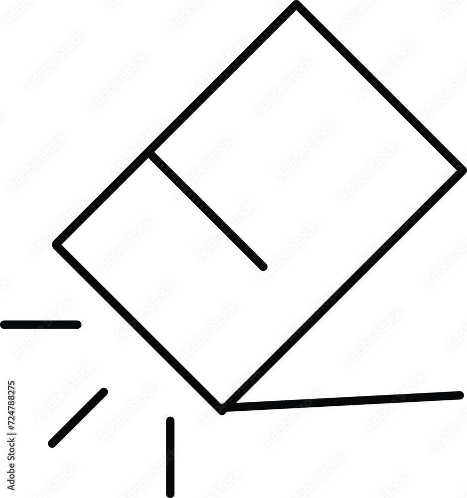 Rounded filled Editable stroke Eraser Icon Rounded filled Editable stroke Eraser Icon