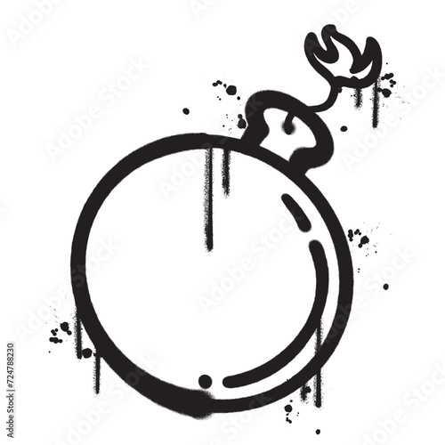 Vector graffiti spray paint Bomb isolated vector illustration