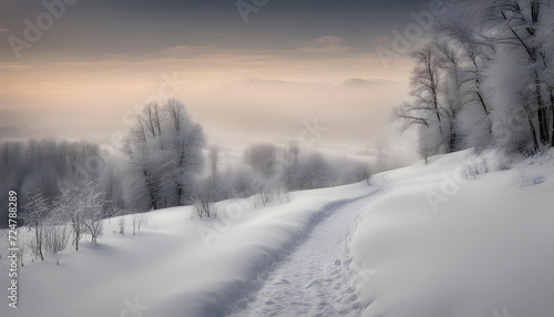 winter landscape with fog © Md Imranul Rahman
