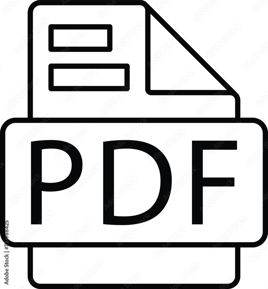 Rounded filled Editable stroke PDF File Icon Rounded filled Editable stroke PDF File Icon