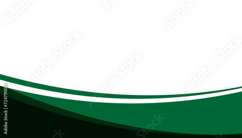 Green curve background for presentation design, banner, brochure, and business card