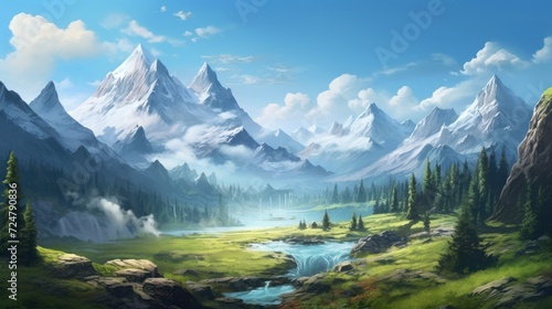 A beautiful RPG world to which you want to move and admire its beauty and breathtaking views game art © Damian Sobczyk