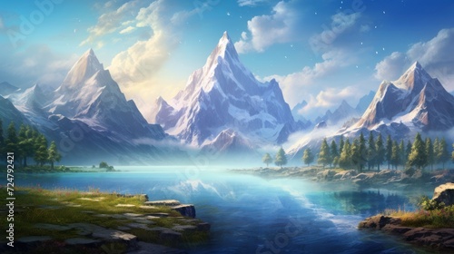 A beautiful RPG world to which you want to move and admire its beauty and breathtaking views game art