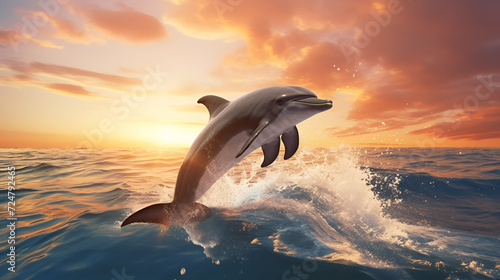 Dolphin Dance Capturing the Elegance of a Jump © kin