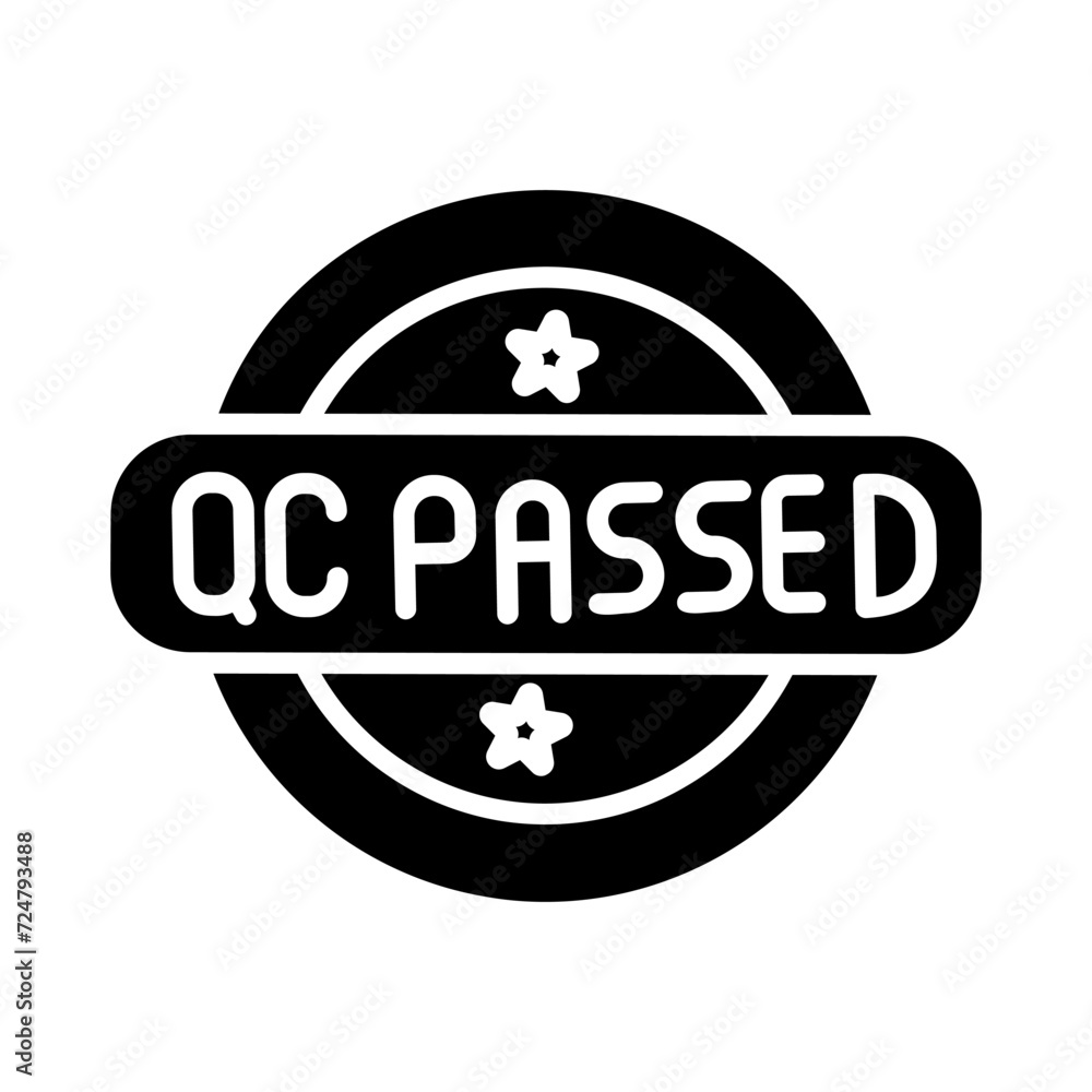 Fototapeta premium QC Passed Vector Icon