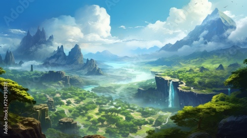 A beautiful RPG world to which you want to move and admire its beauty and breathtaking views game art