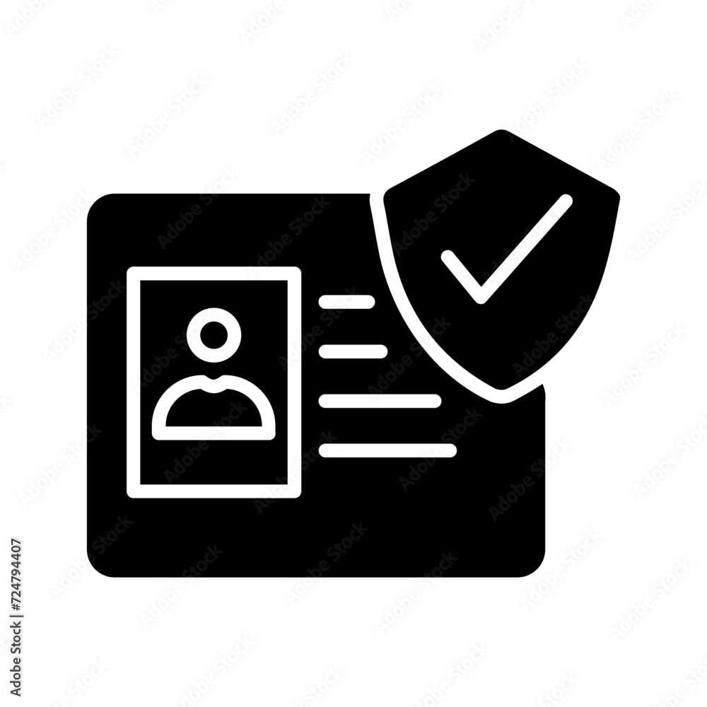 Protected Card Vector Icon Protected Card Vector Icon