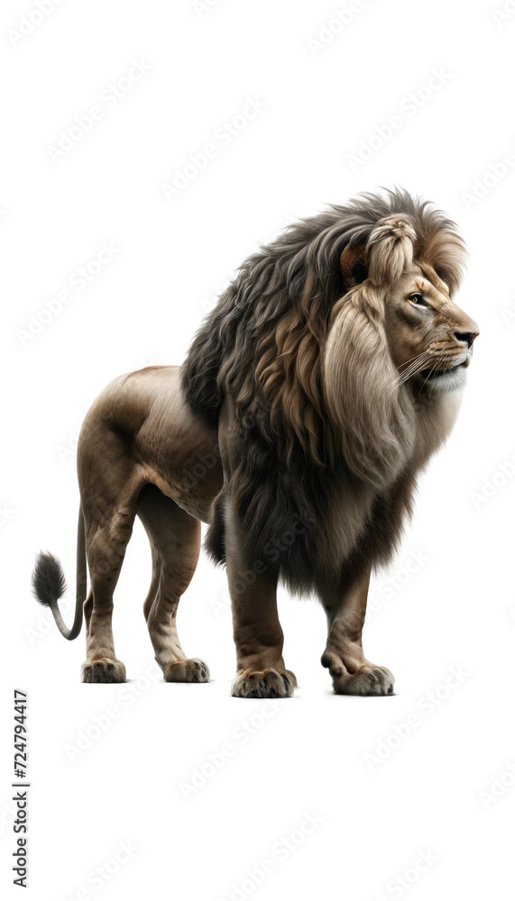 Obraz premium A lion Isolated on transparent background