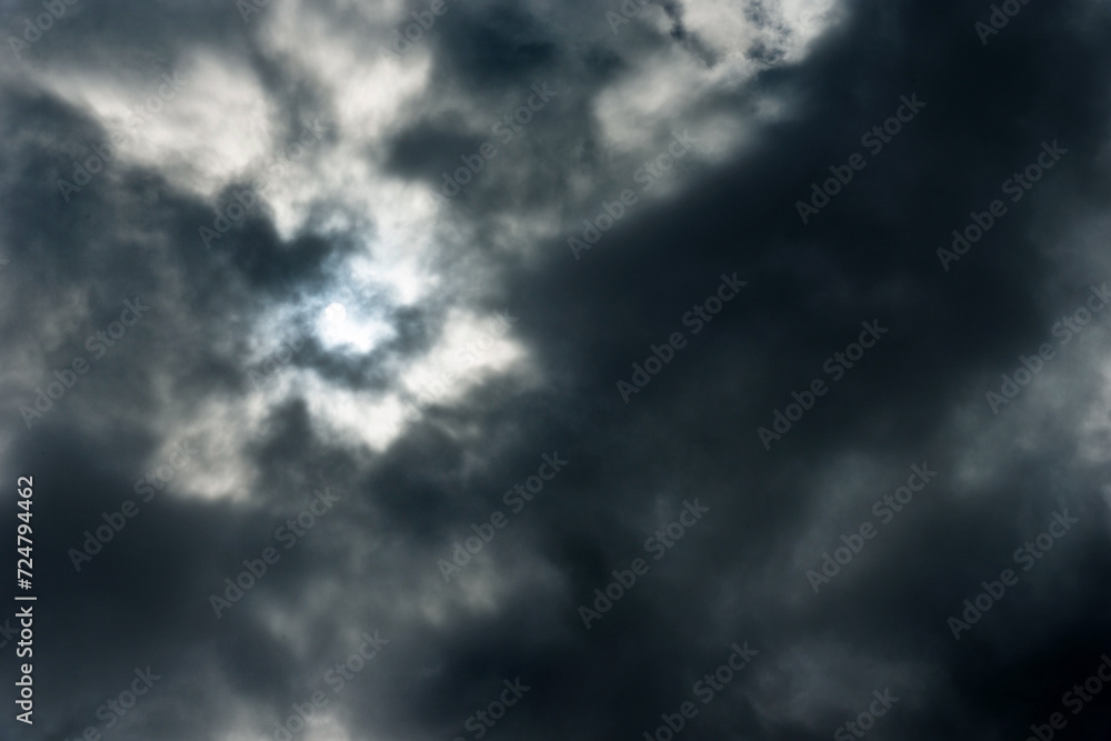 Fototapeta premium Dark and dramatic storm clouds on the sky
