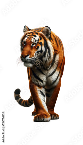 A tiger Isolated on transparent background