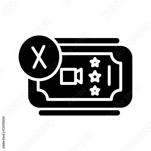 Cancel Ticket Vector Icon