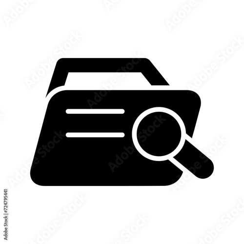 Magnifier Folder Vector Icon