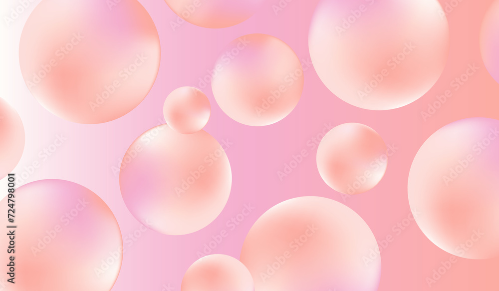 Pink abstract background, gradient, pastel, bubble