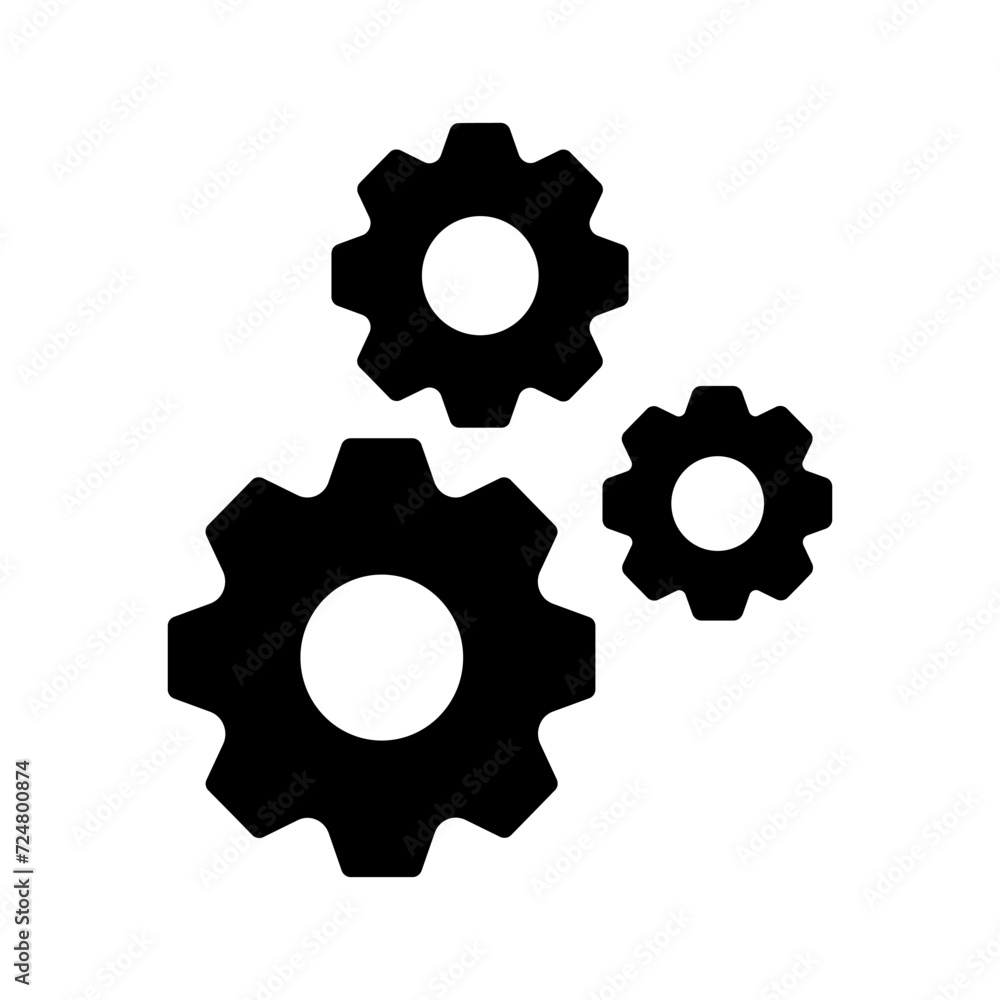 Multiple Cogwheels Vector Icon Multiple Cogwheels Vector Icon