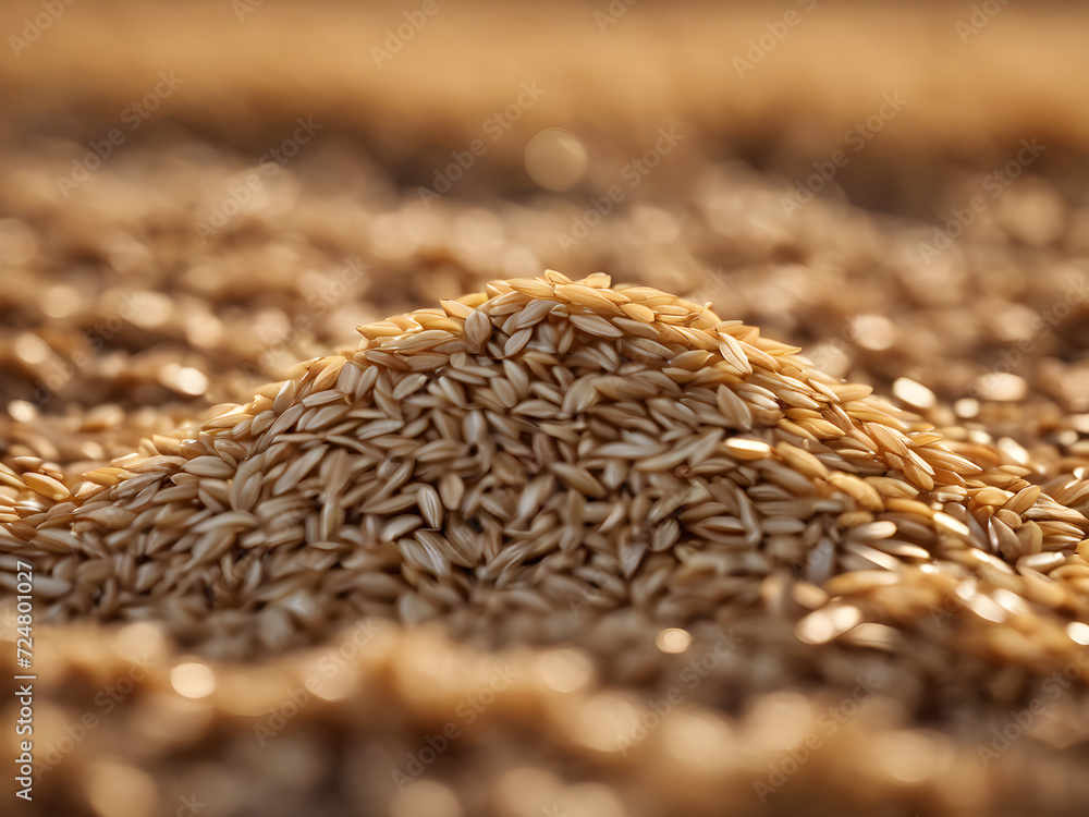 Obraz premium seamless pattern of rice grains