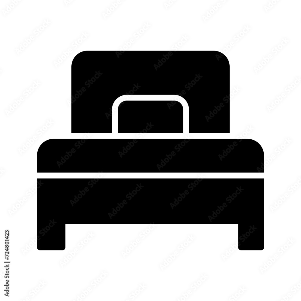 Single Bed Vector Icon Single Bed Vector Icon
