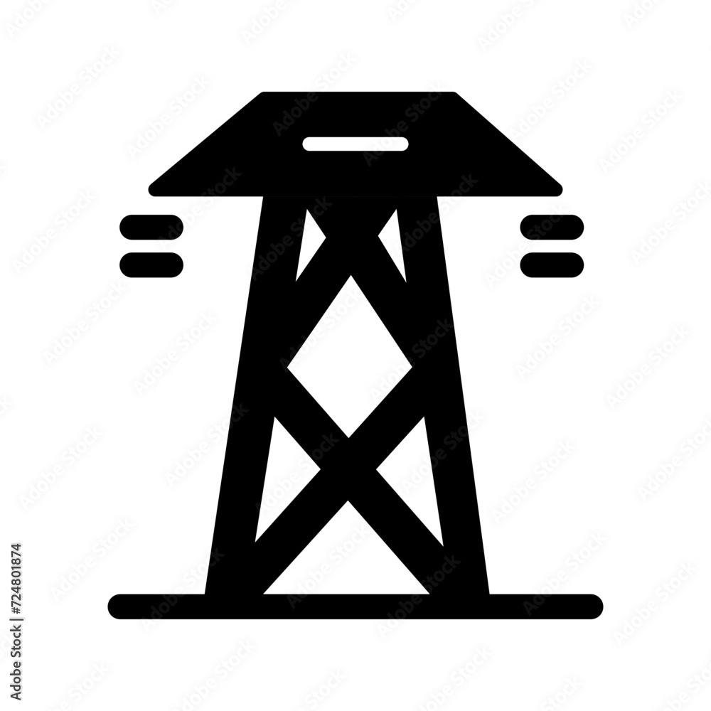 Naklejka premium Power Line Vector Icon