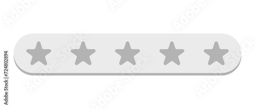 Star rating zero icon. Flat illustration web design.