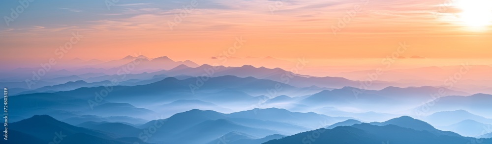  mountains of summer in evening in the style (15)