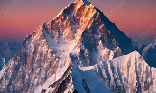 Enchanting Peaks: Pakistan's K2 Summit at Dawn